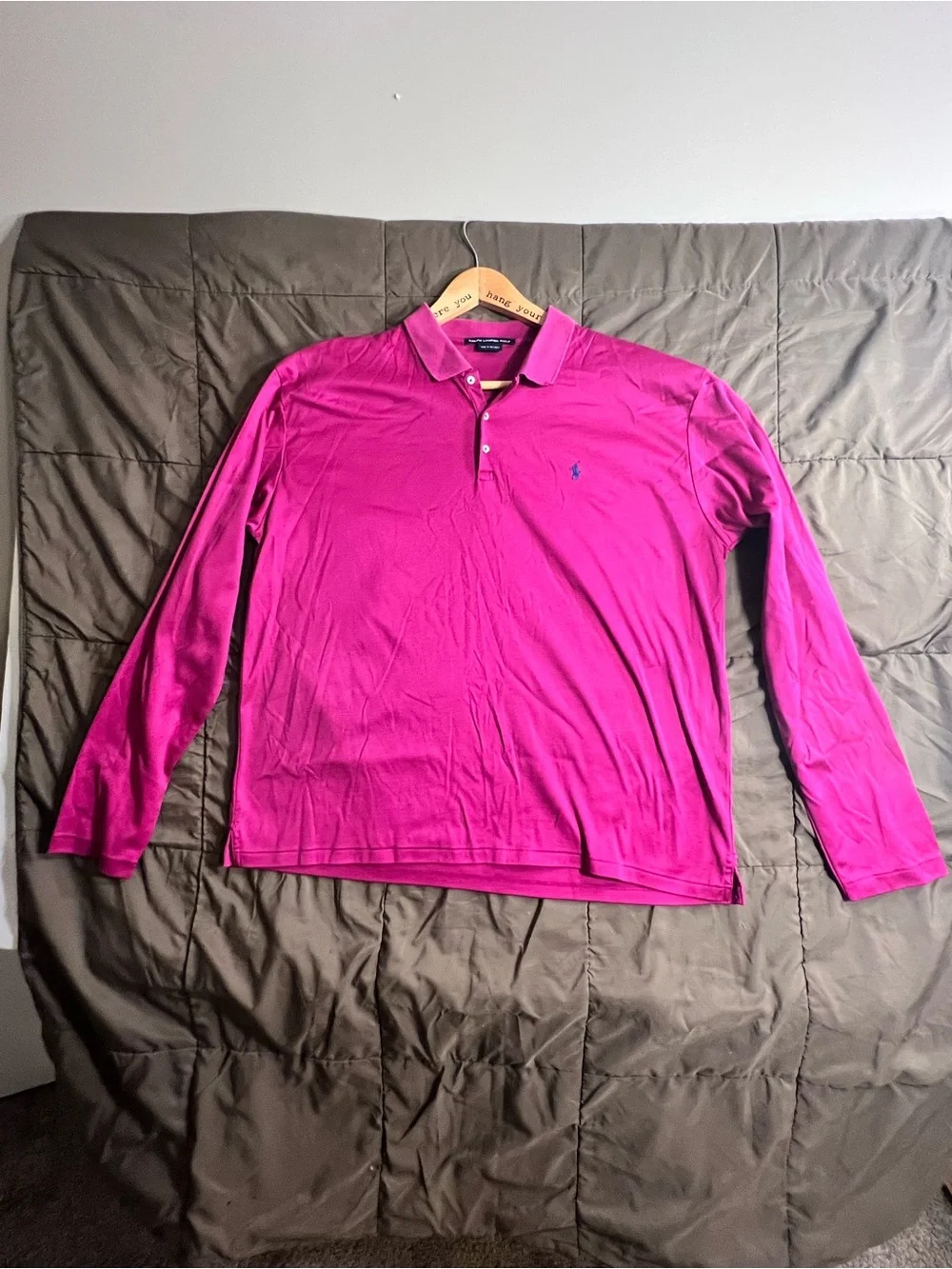 Ralph Lauren Long Sleeve Polo - Fuchsia